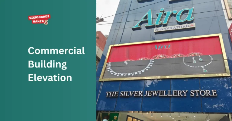 commercial building elevation by signboards maker new