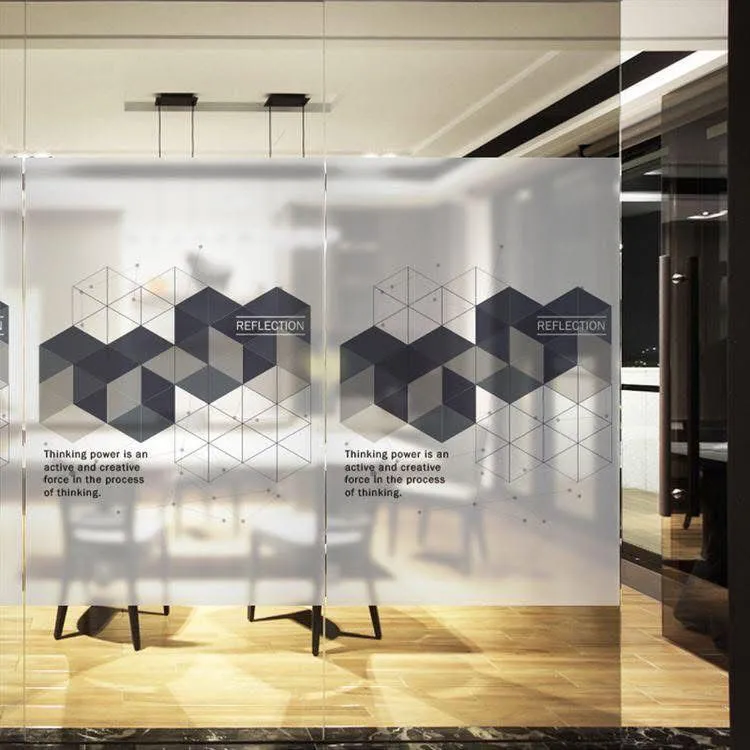 Frosted Glass sticker with branding