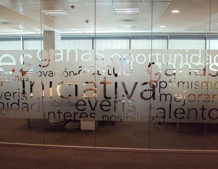 Letter based frosted glass texture