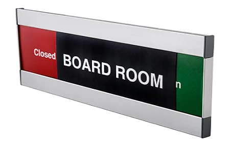 aluminium board installed at a corporate office