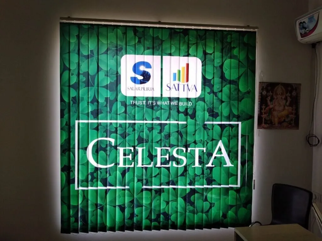 curtain based indoor signage