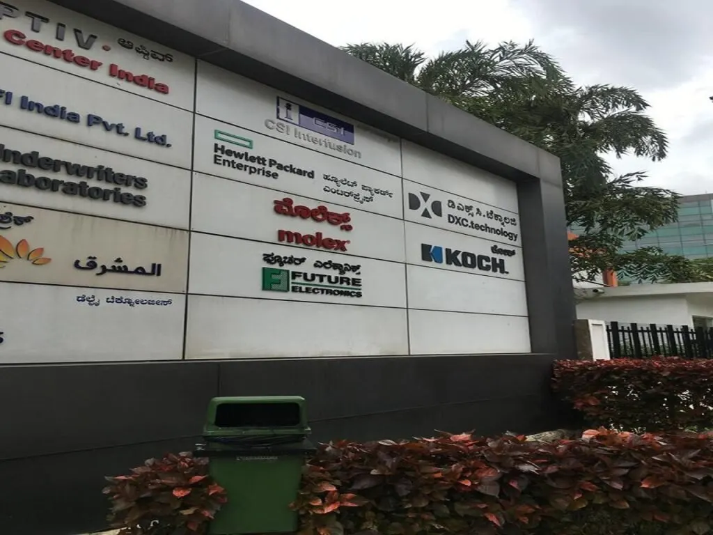 large name board on wall installed for a client