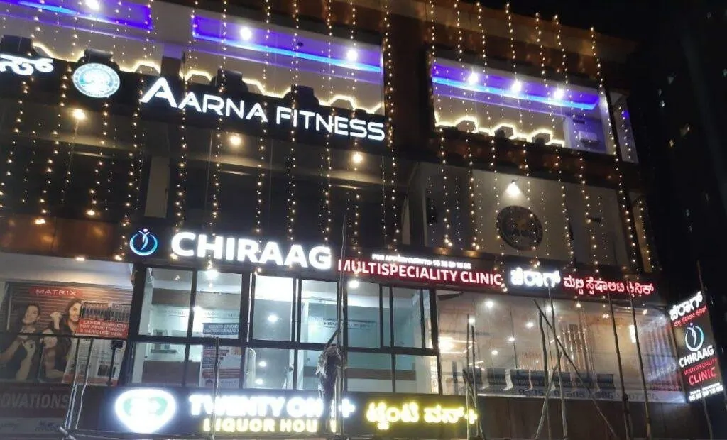 led signboard installed for a multi speciality clinic