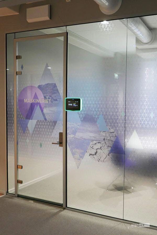 frosted glass film for a office co working space