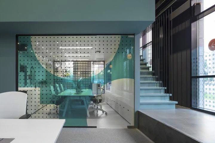 frosted glass film from signboards maker at the lobby