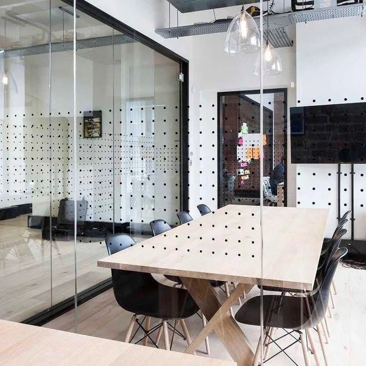 frosted glass film installed at a lunch room