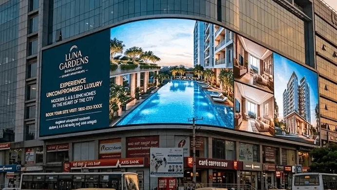 led video hoarding in bangalore by sign boards maker with professional installation for emailers