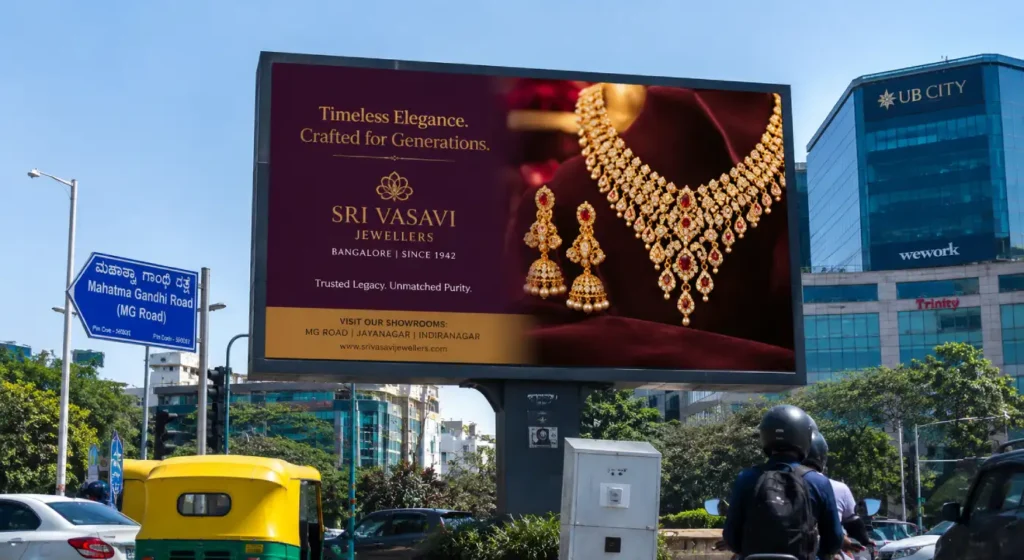 unipole led display by sign boards maker in bangalore