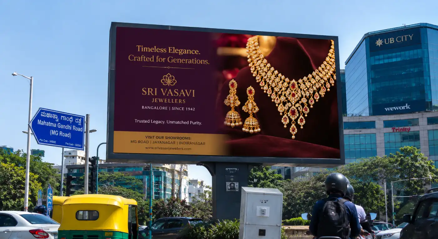 unipole led display by sign boards maker in bangalore