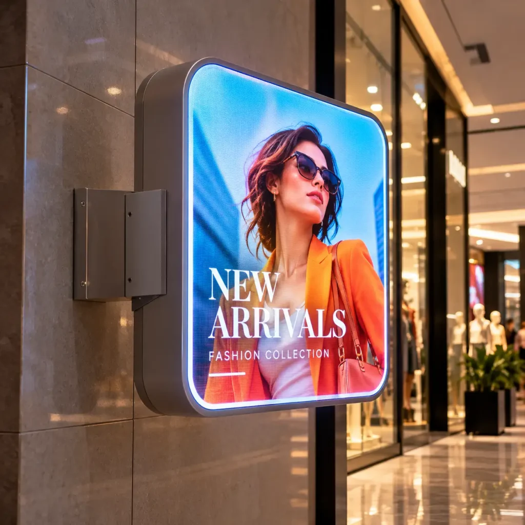 led lollipop board installed by sign boards maker at a shopping mall