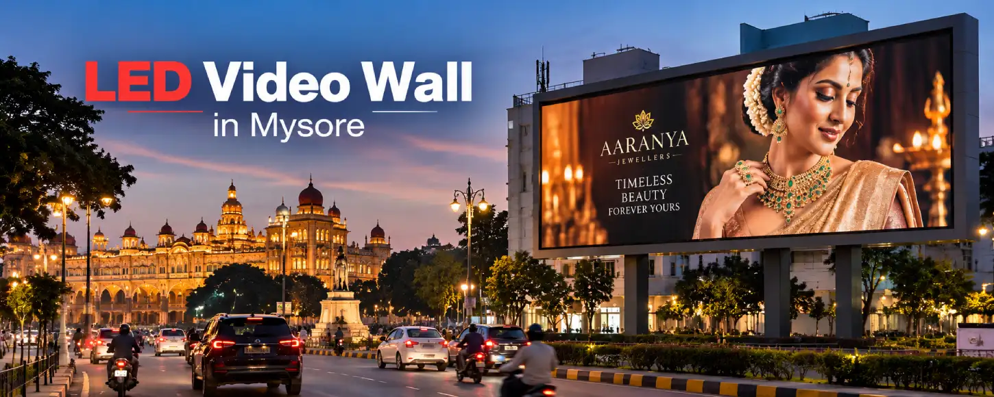 led video wall in mysore by sign boards maker