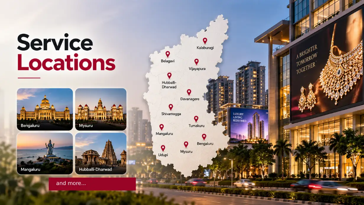 service locations where sign boards maker provides led video wall with installation
