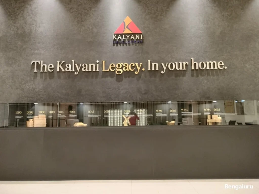 titanium sign boards and display unit installation done at one of the kalyani developers site